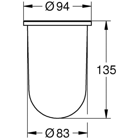 GROHE BauCosmopolitan Ersatzglas für Bürstengarnitur 40463001