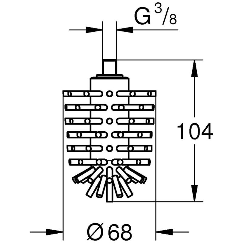 GROHE Ersatzbürstenkopf zu Selection Cube Toilettenbürstengarnitur