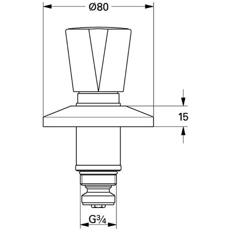 GROHE Oberteil Costa für UP-Ventile 3/4 Zoll