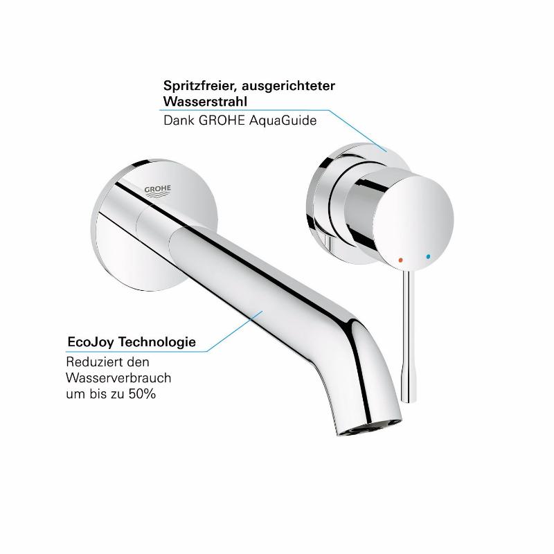 GROHE Essence Neu 2-Loch Waschtischbatterie mit langem Auslauf