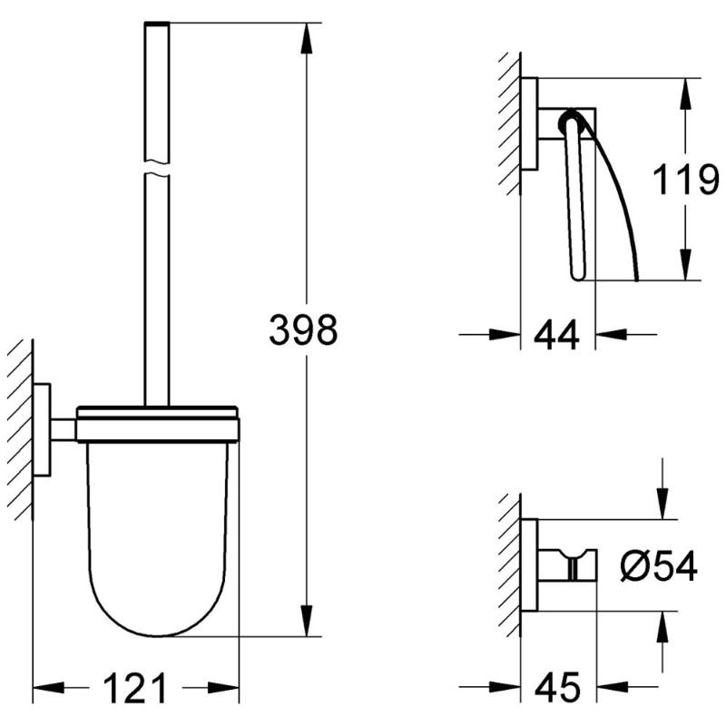 GROHE Essentials WC-Set 3 in 1