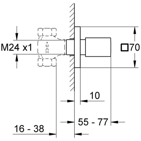 GROHE Eurocube UP-Ventil, Oberbau