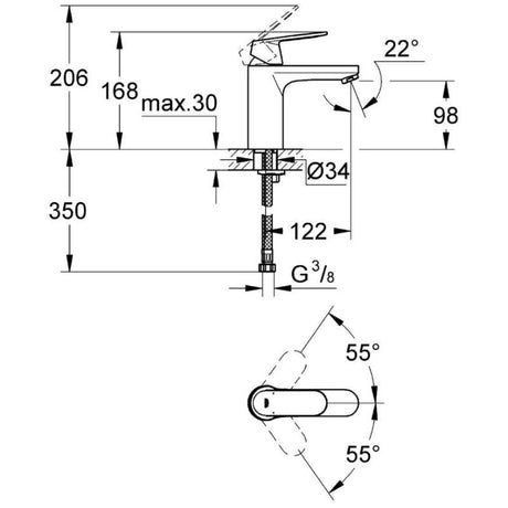 GROHE Eurosmart C Einhand-Waschtischbatterie M-Size