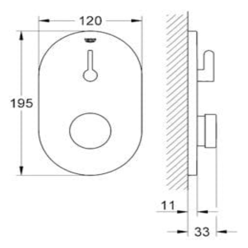 GROHE Eurosmart CT Selbstschluß-Brausebatterie