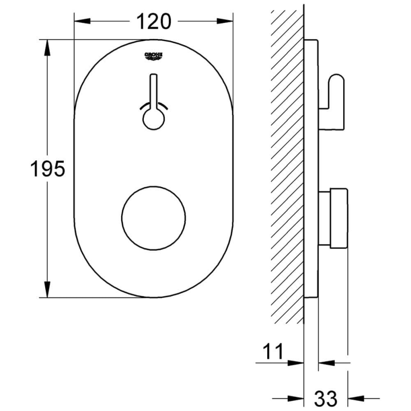 GROHE Eurosmart CT Selbstschluß-Brausebatterie