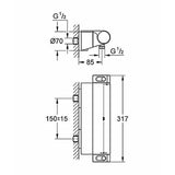 GROHE Grohtherm 2000 Thermostat-Brausebatterie