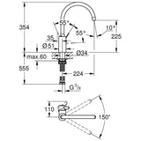 GROHE Eurosmart C Einhand- Spültischbatterie