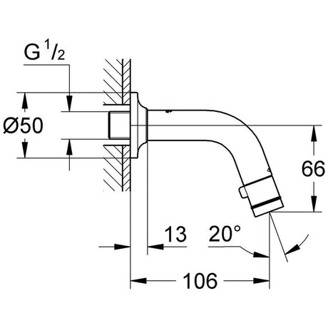 GROHE Universal Waschtisch-Wandauslaufventil