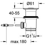 GROHE Ablaufgarnitur G 1 1/4