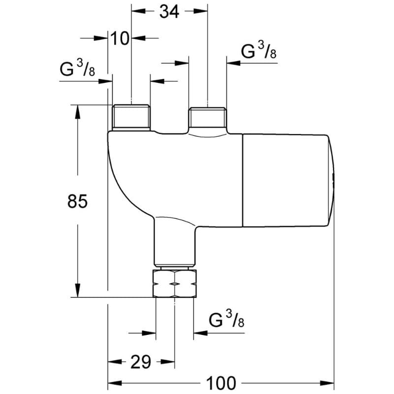 GROHE Grohtherm Micro Thermischer Verbrühschutz, Untertischthermostat