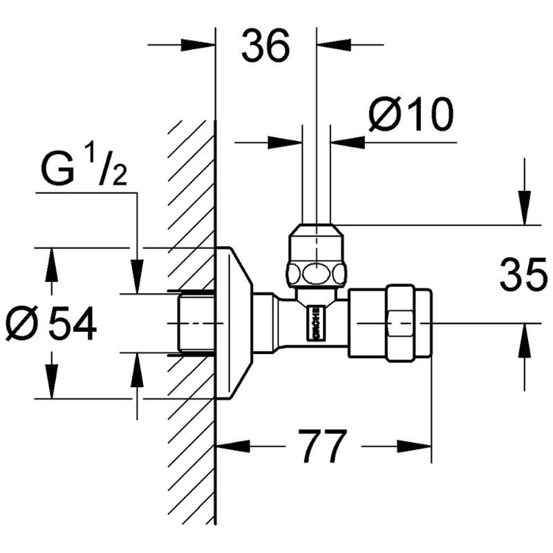 GROHE Eggemann EGAPLUS Eckventil DN 15