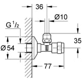 GROHE Eggemann EGAPLUS Eckventil DN 15