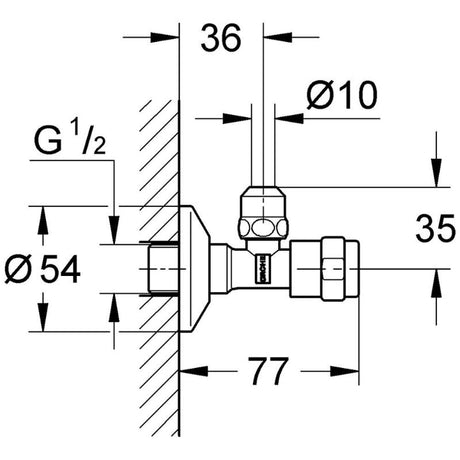 GROHE Eggemann EGAPLUS Eckventil DN 15