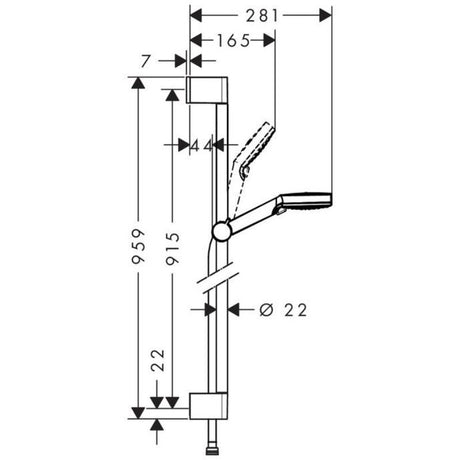 hansgrohe Crometta Vario Brauseset 90 cm