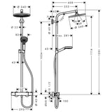 hansgrohe Crometta S 240 1jet Showerpipe EcoSmart