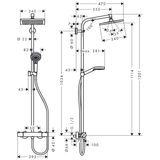 hansgrohe Crometta E 240 1jet Showerpipe EcoSmart