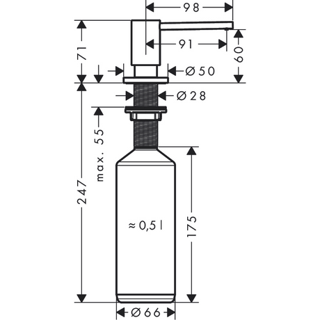 hansgrohe A41 Spülmittel-/Lotionspender