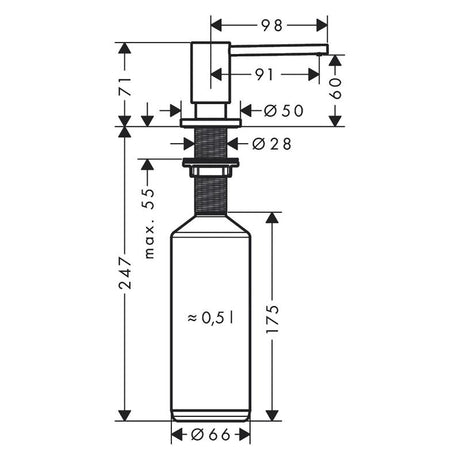 hansgrohe A41 Spülmittel-/Lotionspender