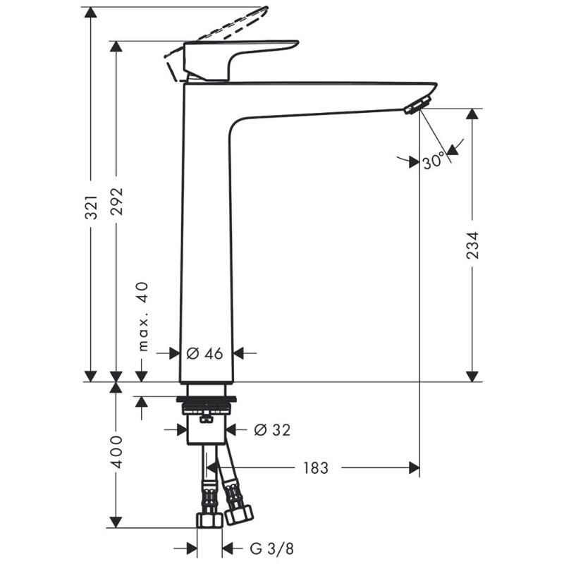 hansgrohe Talis E Einhebel-Waschtischmischer 240