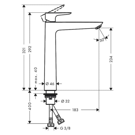 hansgrohe Talis E Einhebel-Waschtischmischer 240