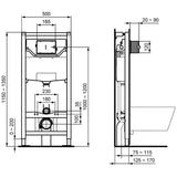 Ideal Standard ProSys WC-Element 120 M, mit UP-Spülkasten