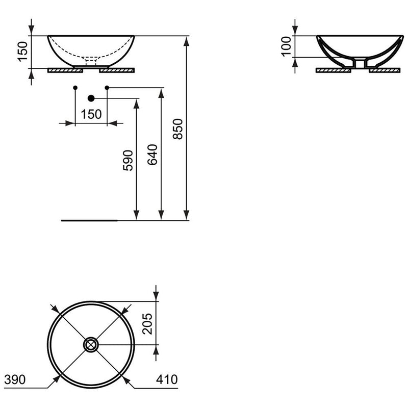 Ideal Standard Strada O Aufsatzschale rund 41 cm