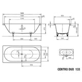 Kaldewei Centro Duo 133 Badewanne 180 x 80 cm