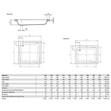 Kaldewei Sanidusch 395 Duschwanne 80 x 80 x 14 cm