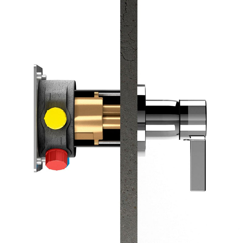 Keuco IXMO Unterputz Duschsystem mit Thermostat, Stabhandbrause und Kopfbrause