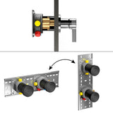 Keuco IXMO Unterputz Duschsystem mit Thermostat, Stabhandbrause und Kopfbrause