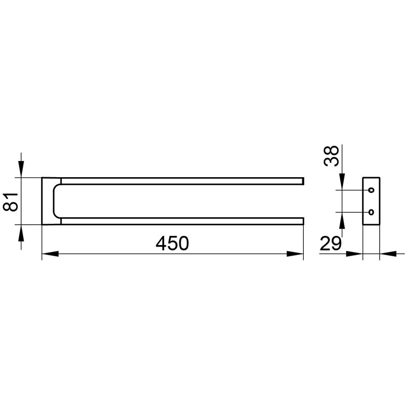 Keuco Edition 11 Handtuchhalter 45 cm, doppelt