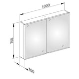 Keuco Royal Match Spiegelschrank mit LED-Beleuchtung 100 x 70 cm