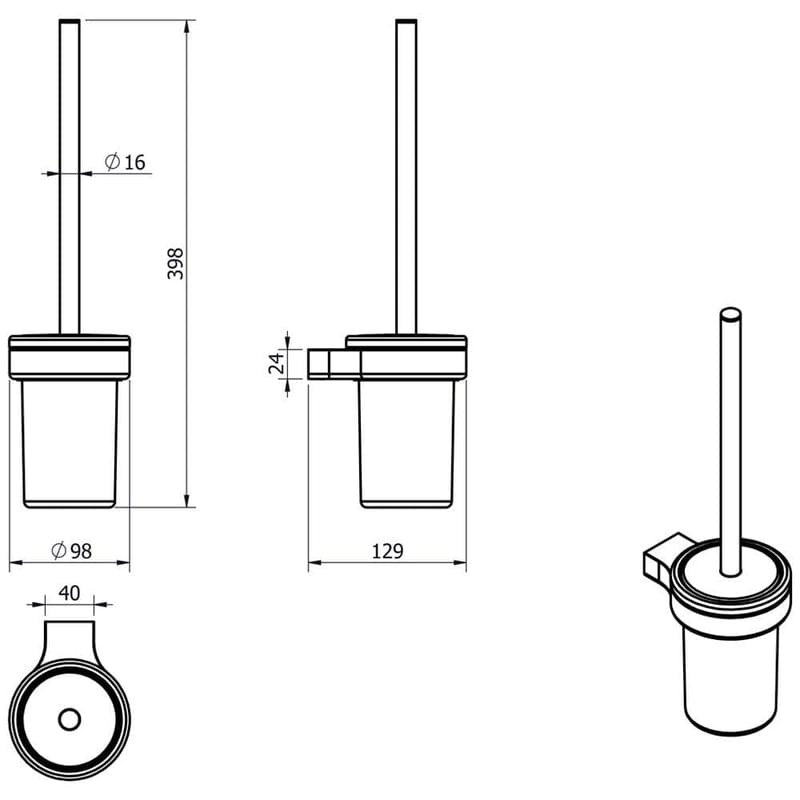 Kronenbach Plana 2.0 Toilettenbürstengarnitur