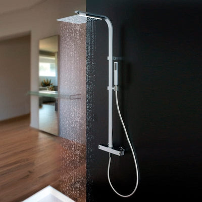 Kronenbach Duschsystem Aufputz mit Thermostat, eckig