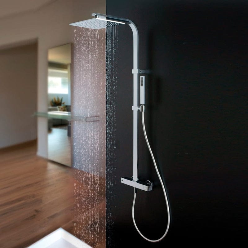 Kronenbach Duschsystem Aufputz mit Thermostat, eckig