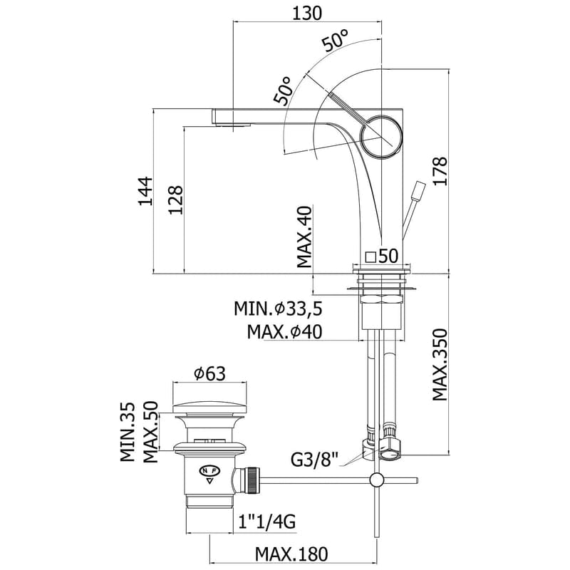 KRONENBACH Krona 2.0 Waschtisch-Einhebelmischer
