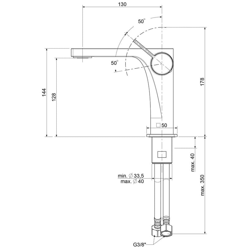 Kronenbach Krona 2.0 Waschtisch-Einhebelmischer ohne Ablaufgarnitur