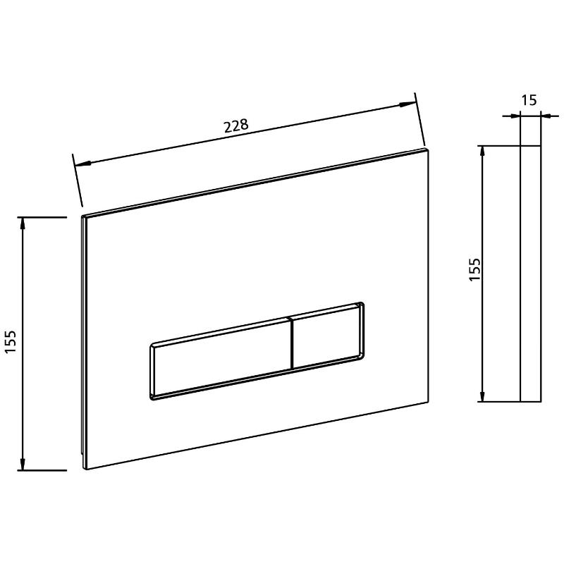 Kronenbach Plantec 2.0 Cube 90 Glas Betätigungsplatte