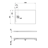 LAUFEN PRO Duschwanne 120 x 80 x 3,3 cm