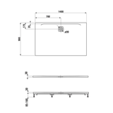 LAUFEN PRO Duschwanne 140 x 90 x 3 cm