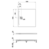 LAUFEN PRO Duschwanne 100 x 100 x 3,3 cm