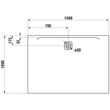 LAUFEN PRO Duschwanne 140 x 100 x 3 cm