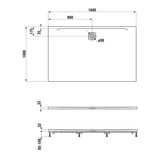 LAUFEN PRO Duschwanne 160 x 100 x 3,3 cm