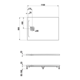 LAUFEN PRO Duschwanne 110 x 80 x 3,3 cm