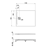 LAUFEN PRO Duschwanne 110 x 90 x 3,3 cm