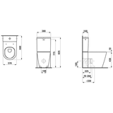 LAUFEN Kartell Stand-WC-Kombination spülrandlos, Tiefspüler
