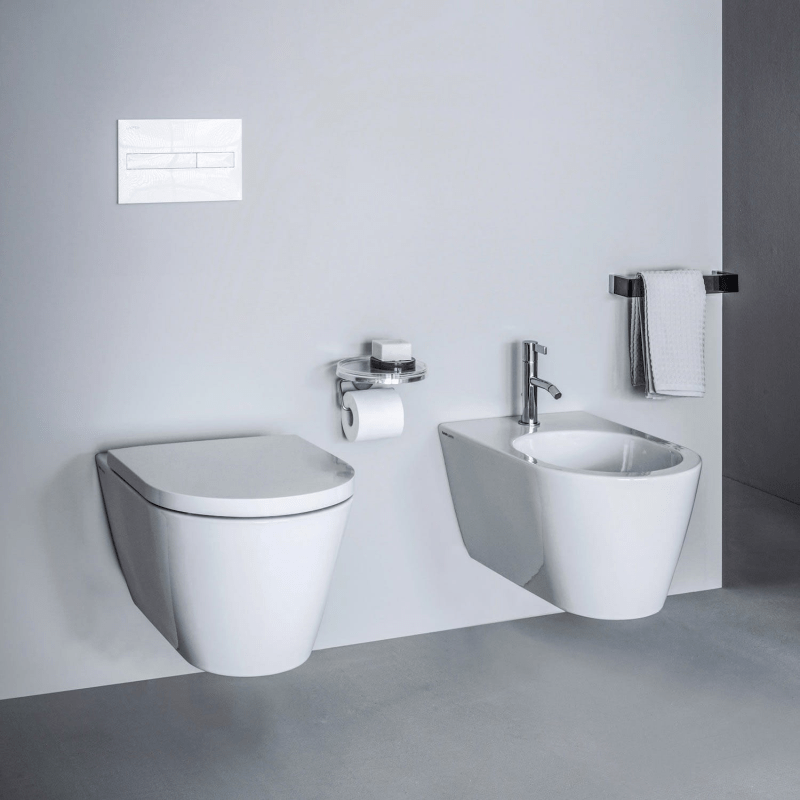 LAUFEN Kartell Wand WC PACK mit Tiefspüler spülrandlos, WC Sitz inkl. Absenkautomatik, EasyFit