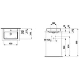 LAUFEN Pro S Aufsatzhandwaschbecken 45 cm mit Hahnloch und Überlauf