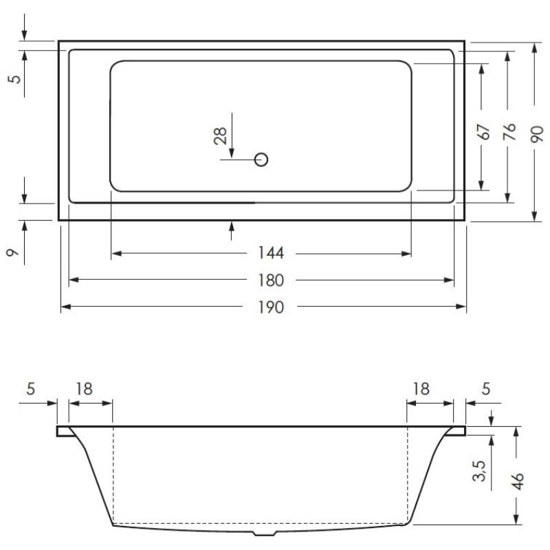 Steinkamp Life Badewanne 190 x 90 cm