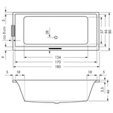 Steinkamp Life Badewanne 180 x 80 cm mit Aquapunktur